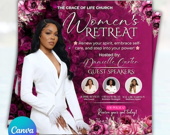 Women Empowerment Conference Flyer, DIY Template (Digital Download)