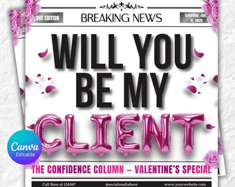 Will You Be My Valentine Booking Flyer, Valentines Day Flyer, Valentines Hair Flyer, Nail Flyer Valentine Flyer Template Lash Tech Canva