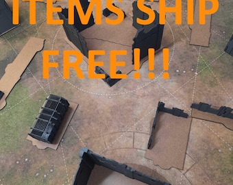 Warhammer 40k 11th Edition Terrain Footprint NON-SLIP Full Set Laser Cut (Customizable for extra fee, see description)