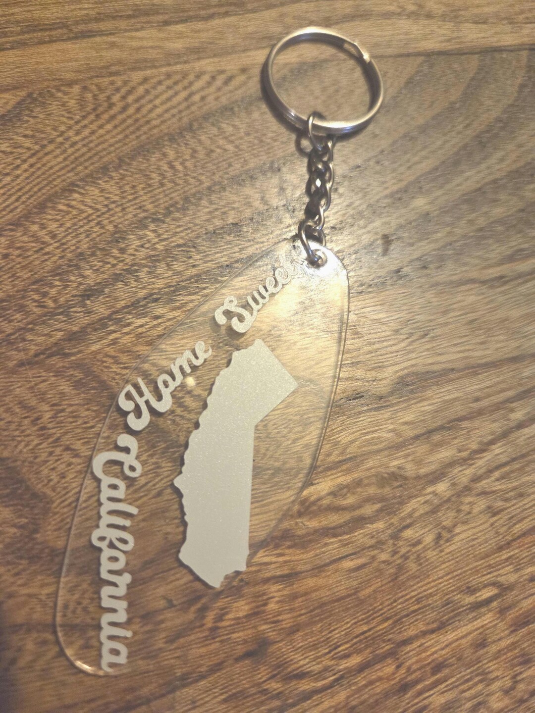 Ca Keychain Retangular Acrylic Keychain With the State of California on It - Etsy