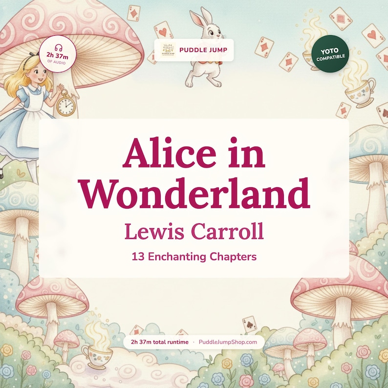 Alice nel Paese delle Meraviglie – Storie audio della buonanotte di Yoto per bambini – Audiolibro completo – Età 5-10 immagine 1