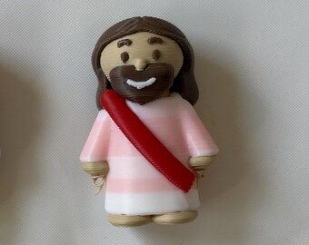 Miniatuur Jezusbeeldje voor in de zak, in aangepaste kleuren, christelijk geloofscadeau