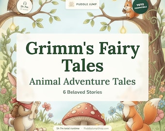 Yoto MYO Audioboek – Sprookjes van Grimm over dieren – 6 verhalen, 5-10 jaar, MP3
