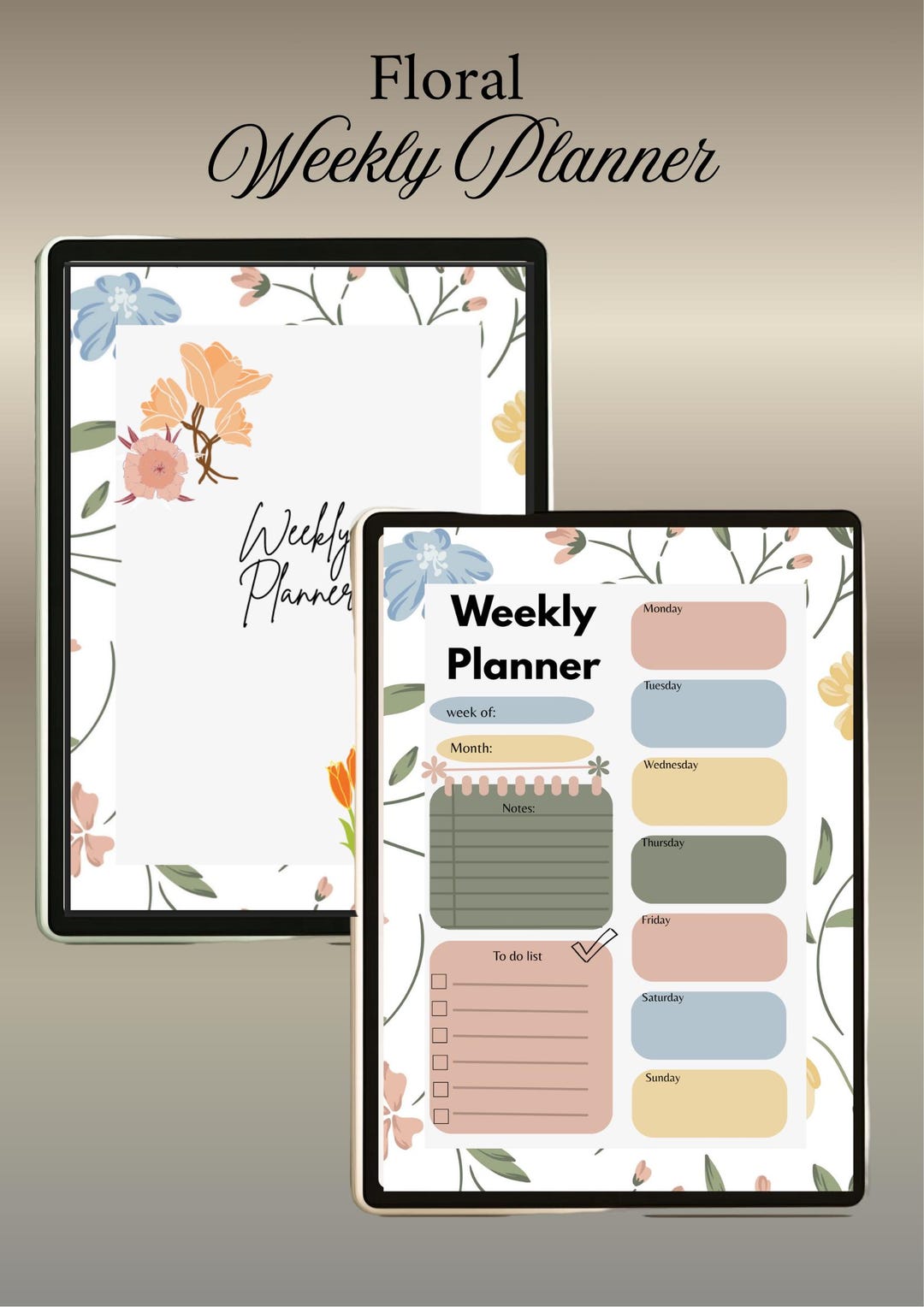 Aesthetic Weekly Planner | Printable Weekly Planner | Minimalist and ...