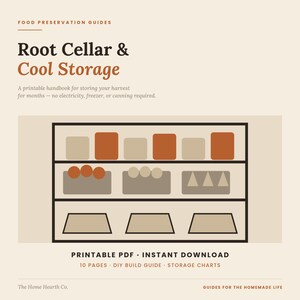 Root Cellar Handbook | DIY Build Guide, Storage Charts (Digital Download)