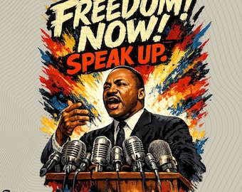 Liberdade Agora, Fale! PNG, Arte do Movimento pelos Direitos Civis, Design de Pôster com Citação Inspiradora de Ativista, Justiça Social PNG (Download Digital)