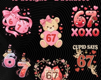 Pacote de PNGs para o Dia dos Namorados 6/7, Designs divertidos de sublimação em PNG para o Dia dos Namorados (6/7), Gráficos fofos para camisetas combinando para casais, Download digital