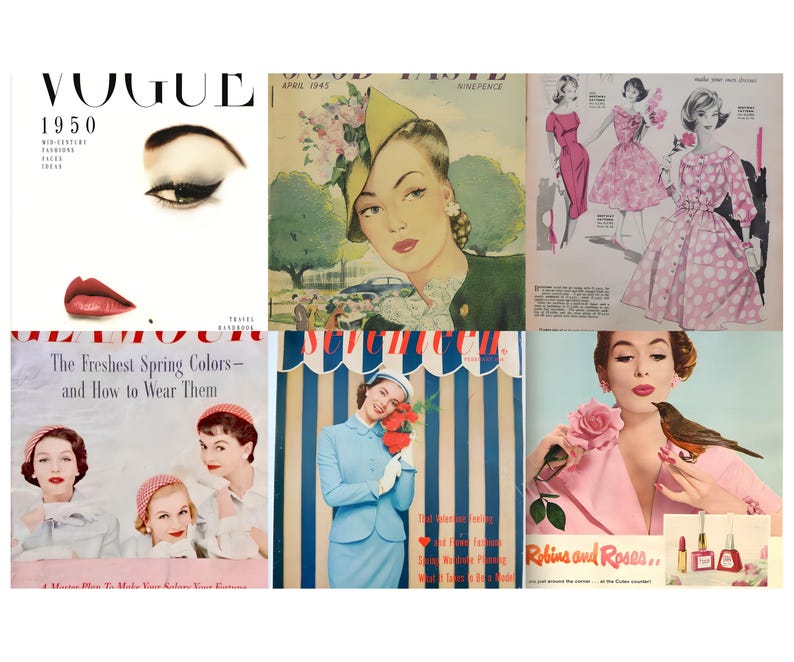 Sidor från tidskriften Beauty Tips från 1950-talet | Vintage Ephemera (digital nedladdning) bild 11