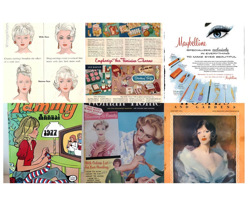 Sidor från tidskriften Beauty Tips från 1950-talet | Vintage Ephemera (digital nedladdning) bild 10