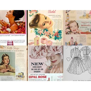 Sidor från tidskriften Beauty Tips från 1950-talet | Vintage Ephemera (digital nedladdning) bild 3
