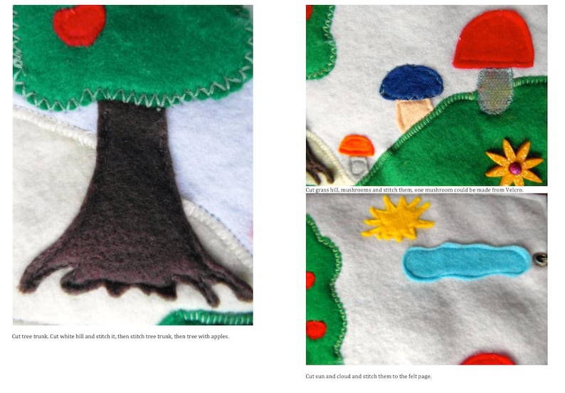 3 Books DIY  Soft Quiet Children Book E-Pattern PDF image 2