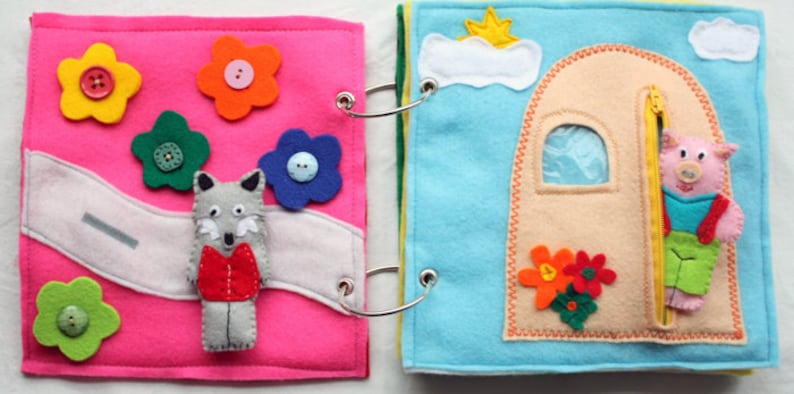 3 Books DIY  Soft Quiet Children Book E-Pattern PDF image 1