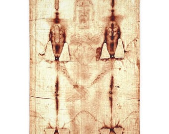 Shroud of Turin Pattern Blanket | Velveteen Microfiber Throw Blanket, Christs Face Bedding