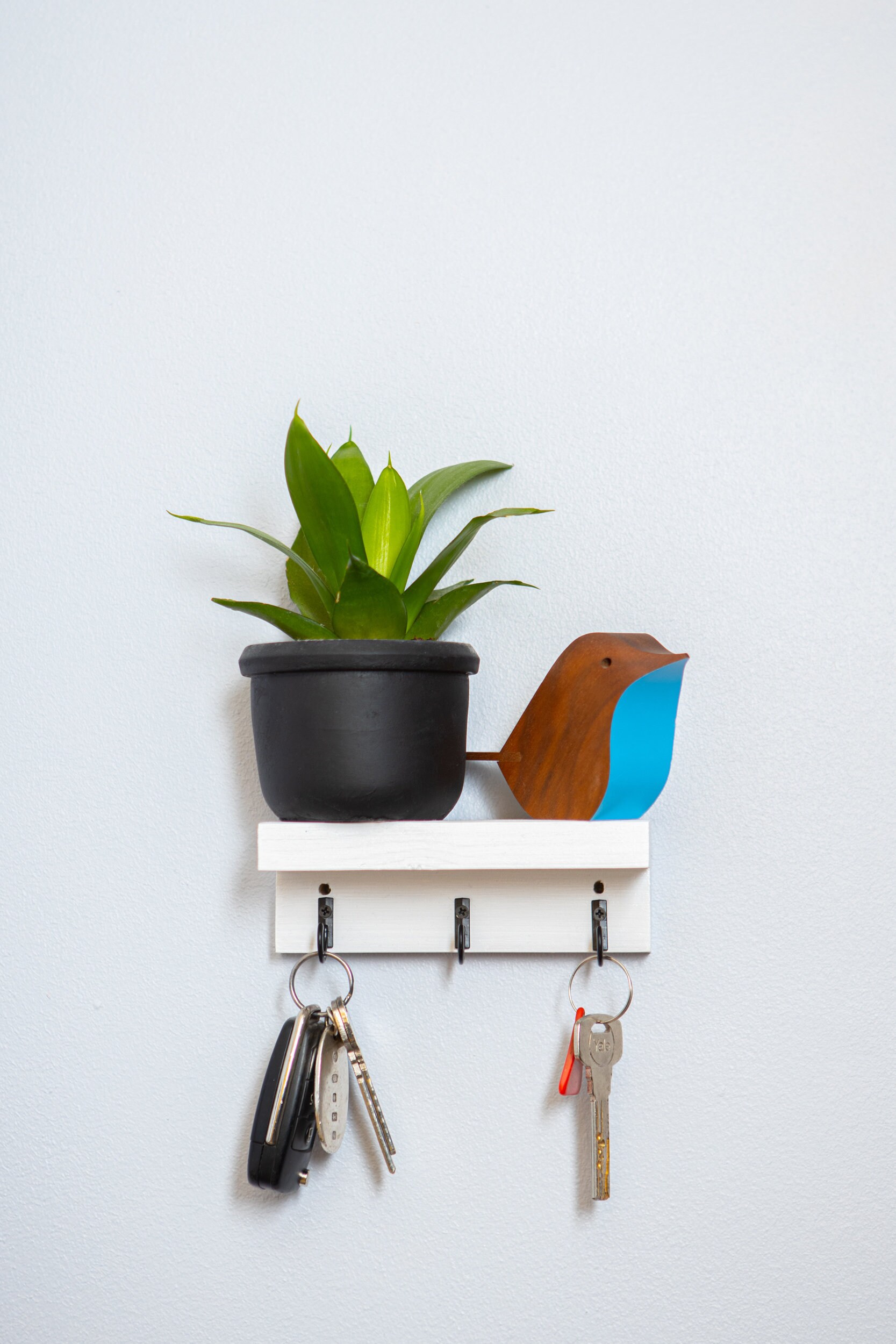 Storage & Organization Key holder for wall keyrack shelf shabby chic