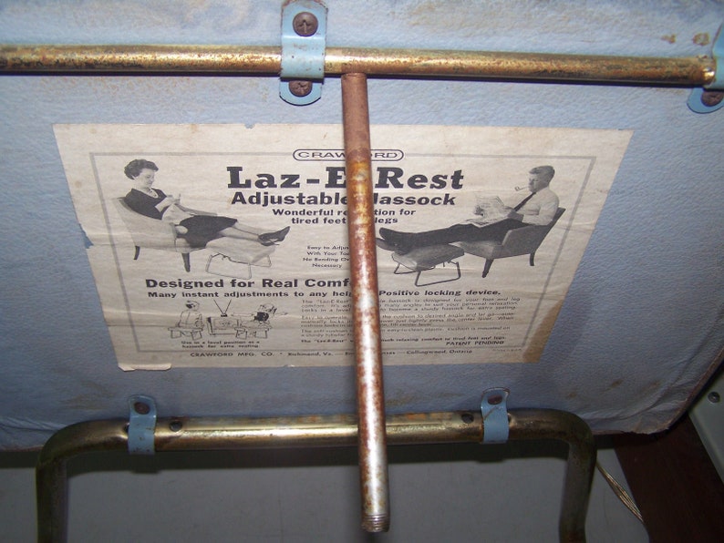 Vintage 1950/'s 1960/'s Laz-E-Rest Adjustable Foot Stool