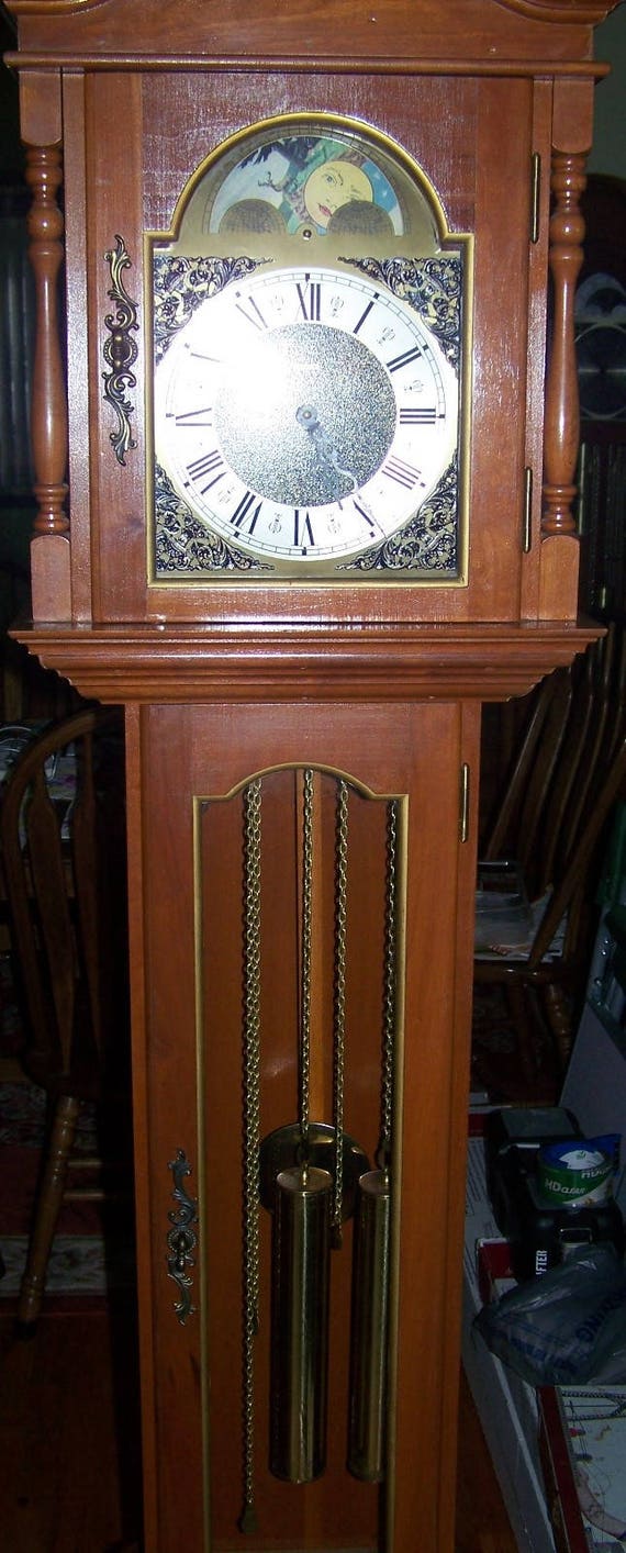 Vintage Used 1970 S Emperor Clock Co Weight Driven Etsy