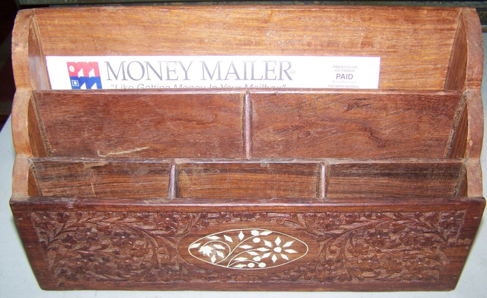 Vintage Wooden Letter Holder Etsy