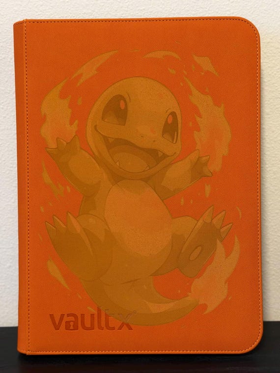 charmander pokemon card binder Pokémon Card Binder Blue Charmander – Dishes and Done main image 0