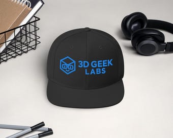 3D Geek Labs offizielles Snapback Cap