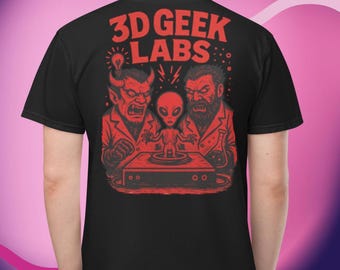 3D Geek Labs verrückter Wissenschaftler T-Shirt mit Tasche