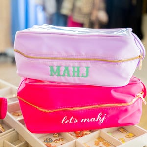 Clear Mahjong Tile Storage Bag with Handles