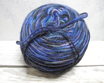 Paton Kroy Sock Yarn: Self-Striping Blue, Navy, Teal, Gray, Green, Black tones