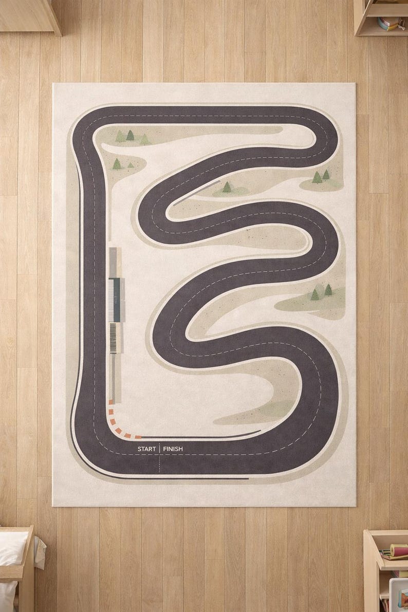 Formula 1 Race Track Rug, Kids Car Play Mat, Nursery Decor - Etsy