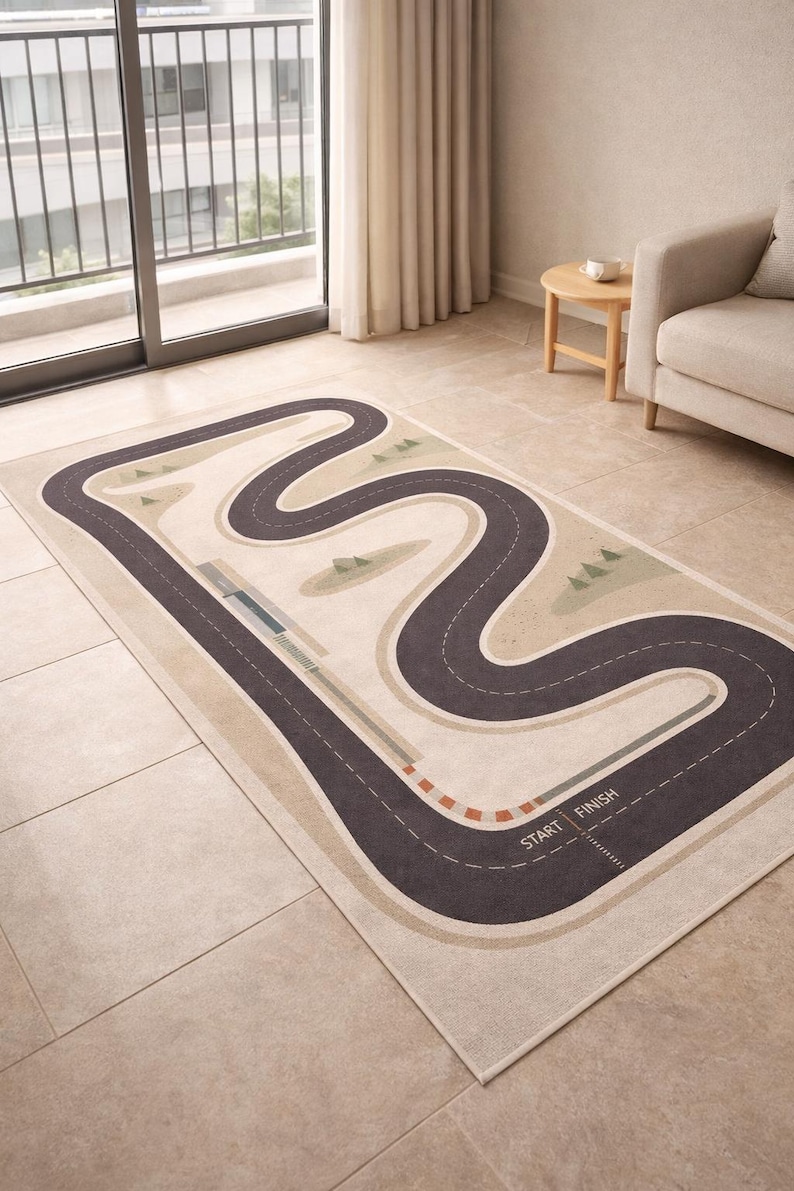 Seamless Racetrack Rug Formula 1 Race Track Rug, Kids Car Play Mat, Nursery Decor - Etsy
