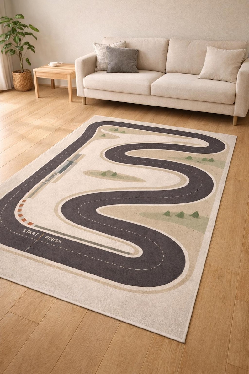 Seamless Racetrack Rug Formula 1 Race Track Rug, Kids Car Play Mat, Nursery Decor - Etsy