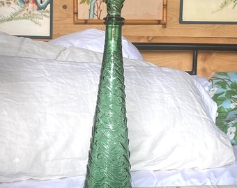 Green vintage empoli Italian genie bottle