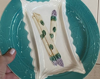 Vintage french ironstone asparagus plate