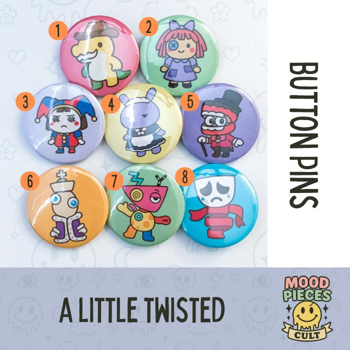 Tadc Pattern Backpack TADC Button Pins | the Amazing Digital Circus Inspired Backpack Jacket ...