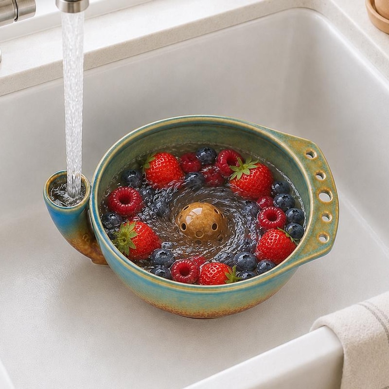 Fruit Rinser Ceramic Berry Bowl Washer - Etsy