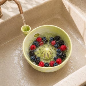 Ciotola scolapasta per fragole, colino in ceramica per mirtilli, uva e lamponi, piccola ciotola per sciacquare la frutta