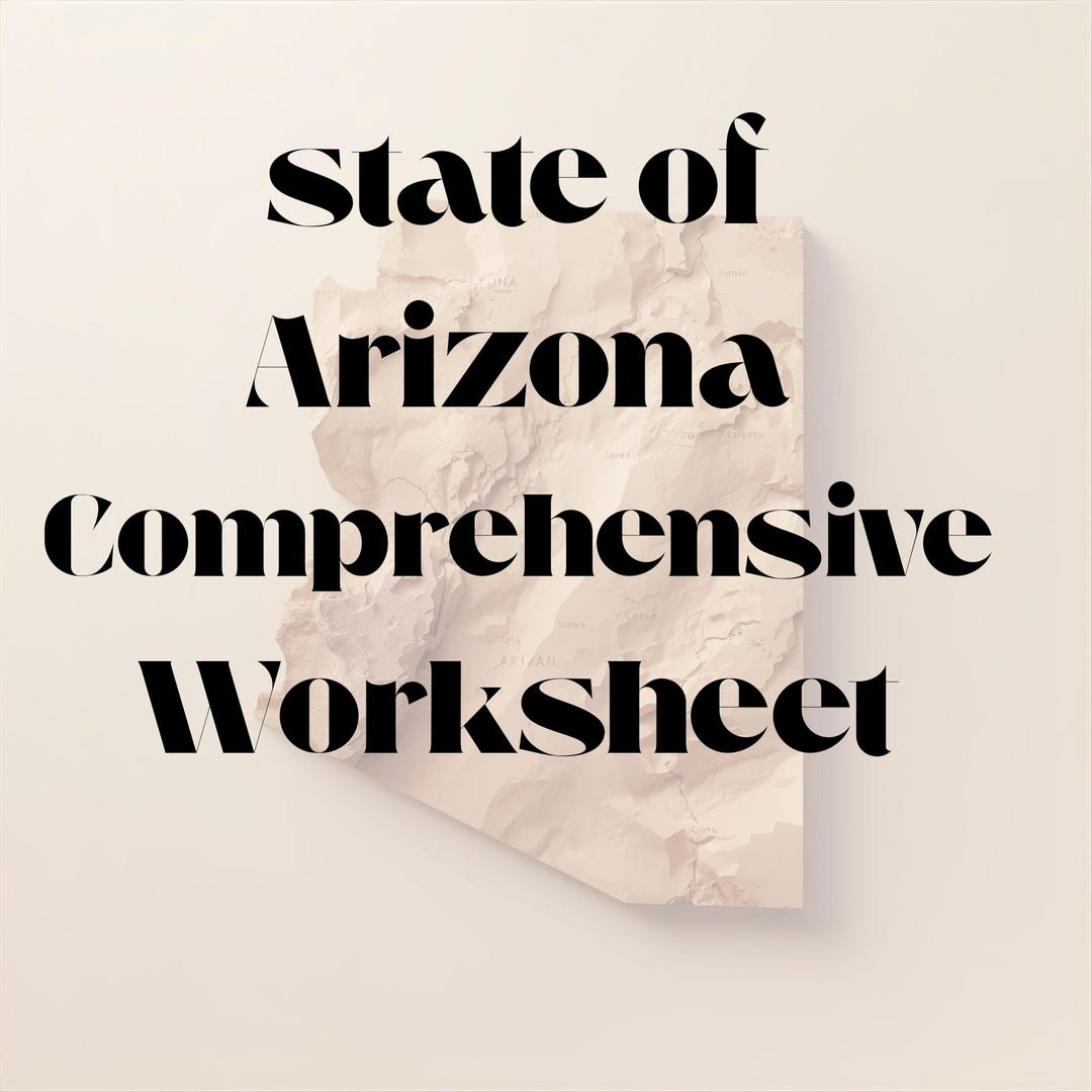 Social Studies Arizona Standards Ree Worksheet.pdf Arizona State Worksheet, U.S. State Study, Geography, Social Studies ...