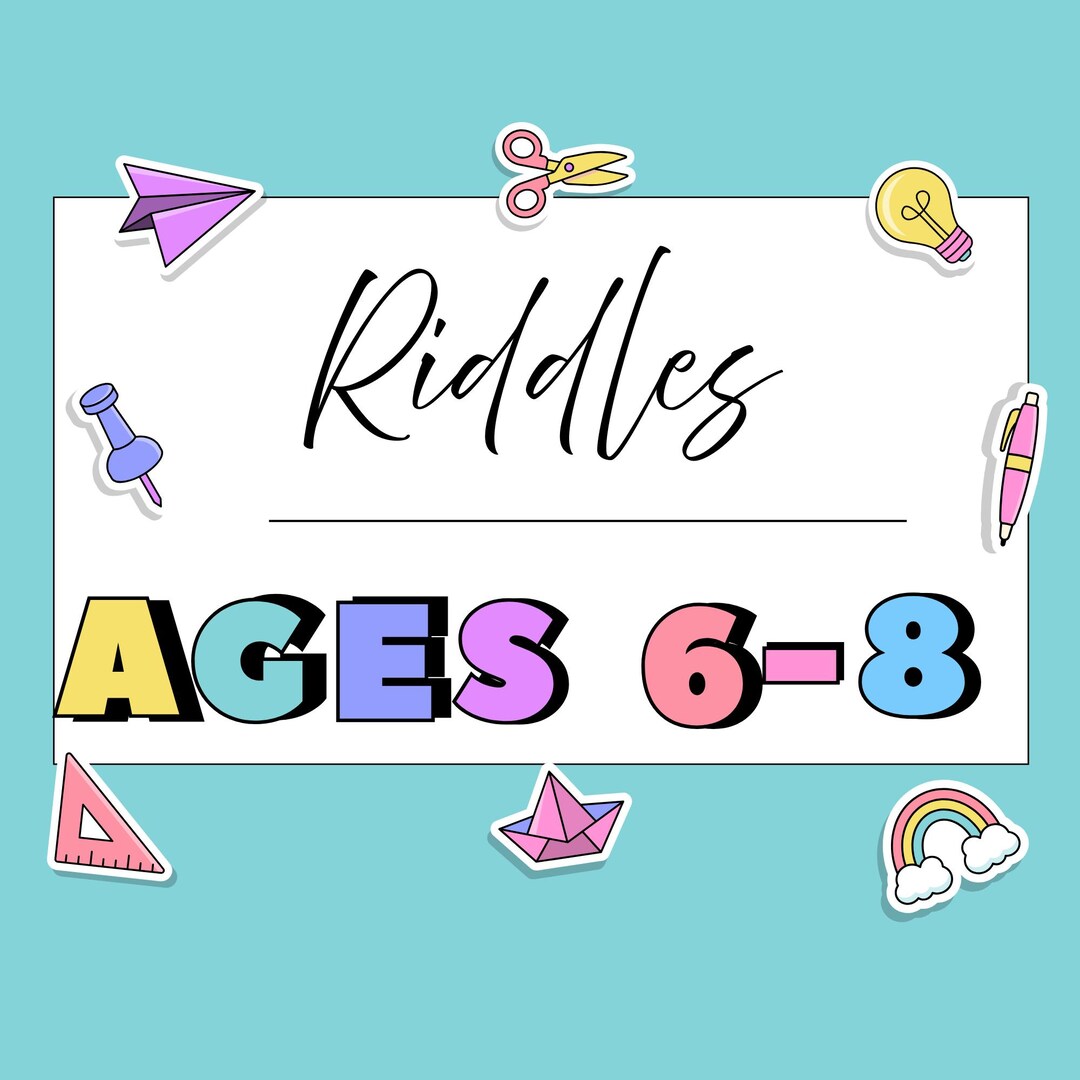 Riddles With Answer Key 30 Fun Riddles for Kids Ages 6–8, Digital Game + Printable Answer Key ...