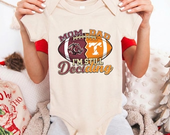 Personalized House Divided Baby Bodysuit, Mom vs Dad Football Rivalry Shirt, Custom Sports Fan Family Outfit, Newborn Baby Shower Gift