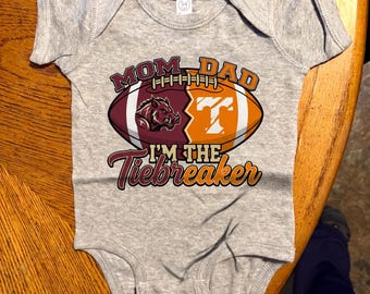 Custom House Divided Infant Jersey Bodysuit, Personalized Split Team Shirts, Newborn Baby Gift, Custom Gift for Sports Fan Couple & Family