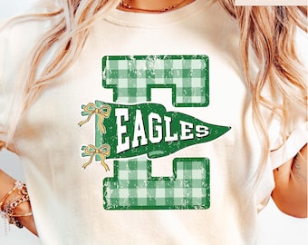 Comfort Colors® Mascot Shirt, Gingham Team Spirit Tee, Preppy Game Day Outfit