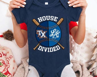 Body de béisbol personalizado de House Divided, camisetas personalizadas de equipos deportivos, regalo personalizado para parejas y familias de fanáticos de los deportes, regalo para recién nacidos.