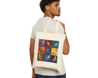 Pigeon Canvas Tote Be Coo Color Block City Birds