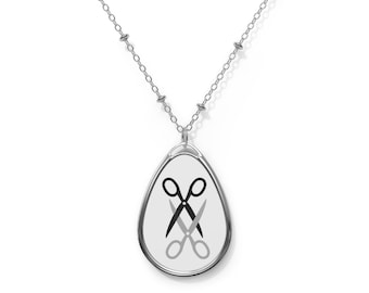 LGBTQ Pride Sapphic Lesbian Scissors Pendant | Pride Necklace