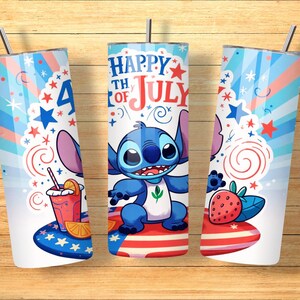 3D cute stitch inspired tumbler wrap design for 20oz skinny tumbler sublimation
colorful cartoon stitch inspired wrap PNG for sublimation printing
