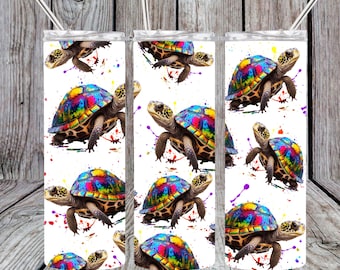 Sea turtle 20 oz seamless tumbler wrap for sublimation, instant download, digital image