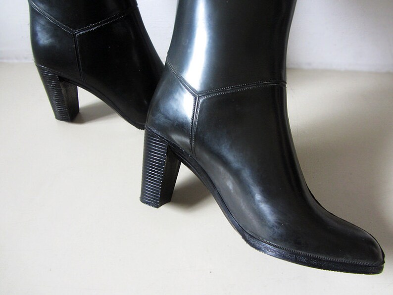 Vintage Liza Rubber Boots Etsy