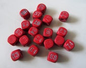 20 Vintage Cubes with numbers