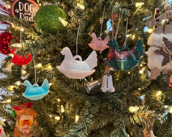 Indiana - Adornos navideños inspirados en gallinas en nidos