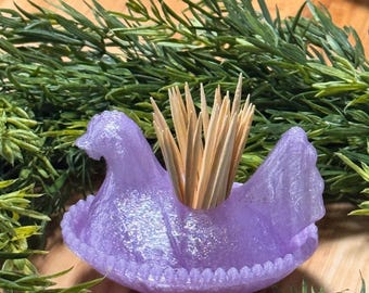 Indiana - Inspired Hen On Nest HON Toothpick Holder