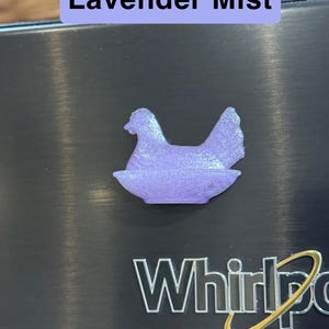 Indiana - Inspired Hen On Nest Magnets Lavender Mist