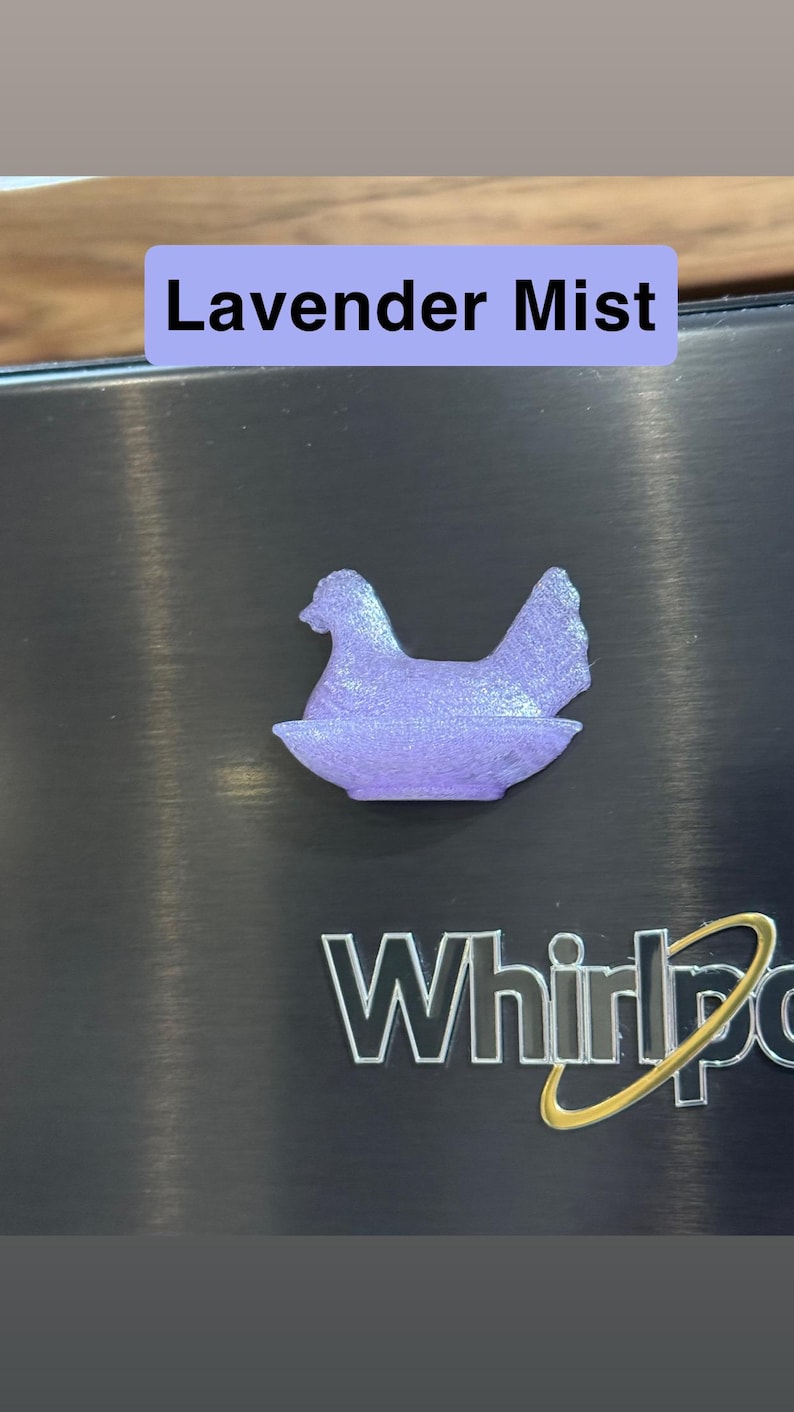 Indiana - Inspired Hen On Nest Magnets Lavender Mist